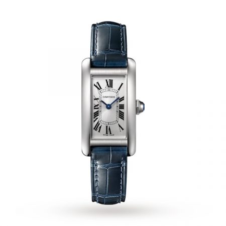 Tank Américaine Watch Small Model, Quartz Movement, Steel, Leather