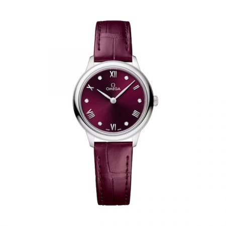 De Ville Prestige 27.5mm, Steel On Leather Strap Ladies Watch