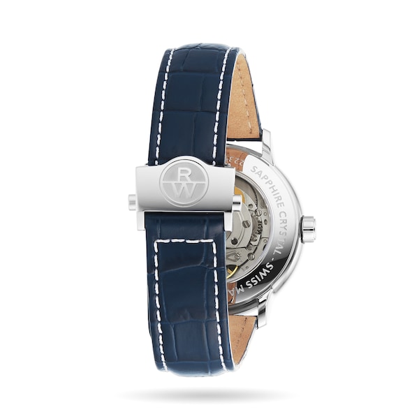 Maestro Moon Phase Blue Leather Watch 40mm - Image 5