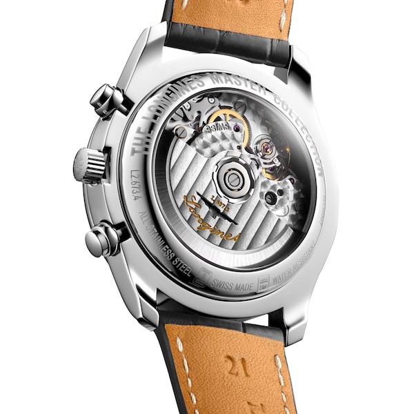 Master Collection 40mm Mens Watch Grey Alligator - Image 3