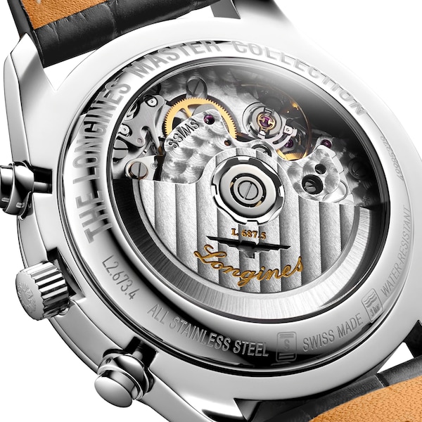 Master Collection 40mm Mens Watch Grey Alligator - Image 4