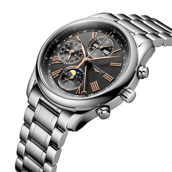 Master Collection 40mm Mens Watch Grey Stainless Steel - Image 2