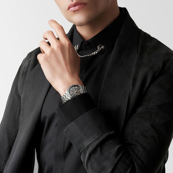 Master Collection 40mm Mens Watch Grey Stainless Steel - Image 7