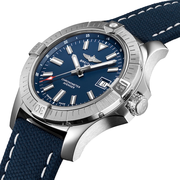 Avenger Automatic 43 Stainless Steel Leather Strap Watch - Image 2