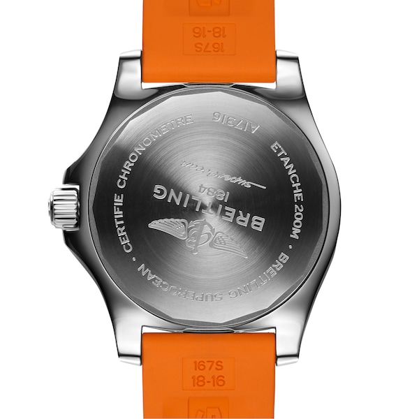 Superocean Automatic 36 Stainless Steel Orange Watch - Image 4