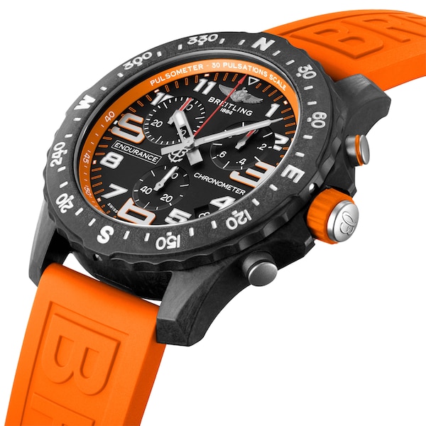 Endurance Pro 44mm Orange Rubber Strap Watch - Image 2