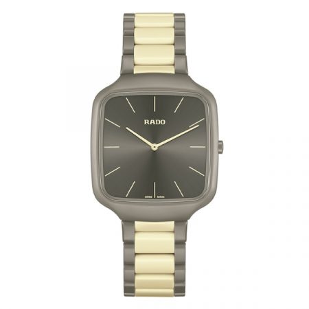 True Square Thinline X Les Couleurs Le Corbusier 37mm Limited Edition Unisex Watch Grey And Cream