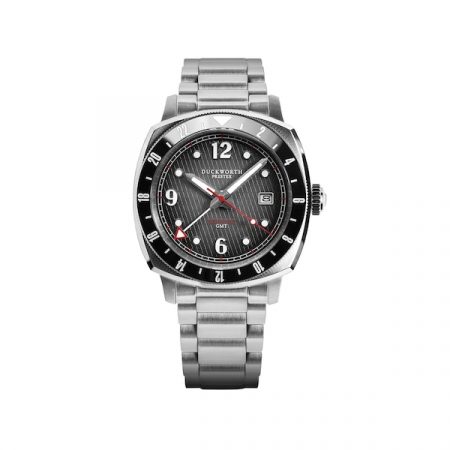 Rivington GMT 42mm Mens Black Stainless Steel