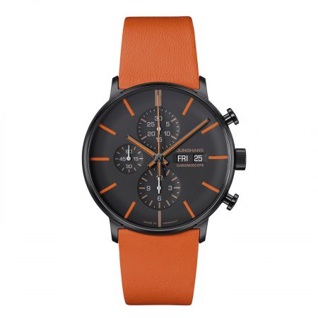 FORM A Chronoscope, English Date 42mm Mens Watch Black Orange