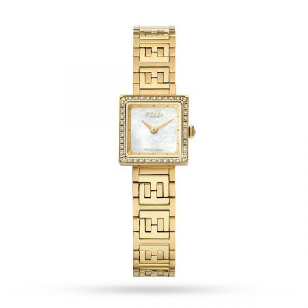 Forever Fendi 16mm Mother of Pearl Dial Diamond Bezel