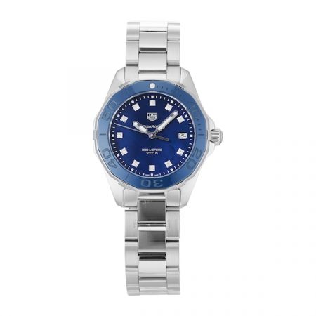 Aquaracer Blue Mother of Pearl Steel and Ceramic Quartz Ladies Watch WAY131L.BA0748
