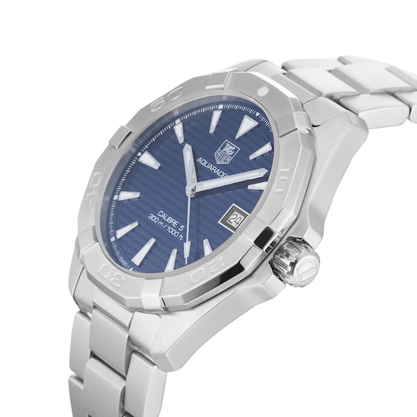Aquaracer Calibre 5 Blue Steel Mens Watch WAY2112.BA0928 - Image 2