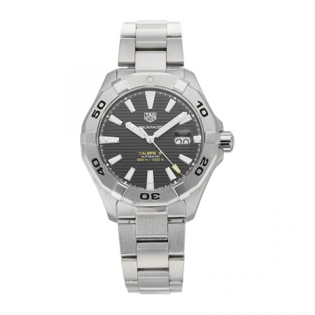 Aquaracer Calibre 5 Black Steel Mens Watch WAY2010.BA0927
